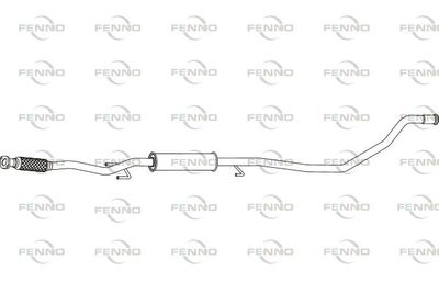  P3165 FENNO Средний глушитель выхлопных газов