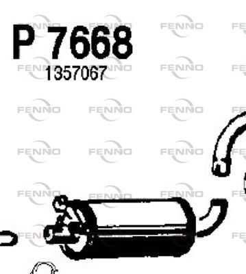  P7668 FENNO Средний глушитель выхлопных газов