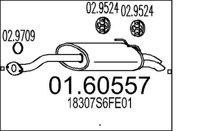 0160557 MTS Глушитель выхлопных газов конечный