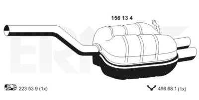  156134 ERNST Глушитель выхлопных газов конечный