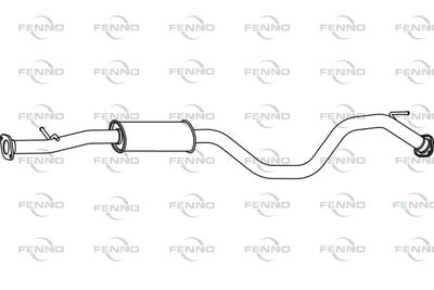  P41056 FENNO Средний глушитель выхлопных газов