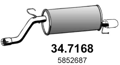  347168 ASSO Глушитель выхлопных газов конечный