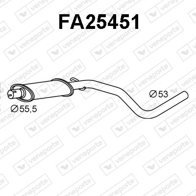  FA25451 VENEPORTE Предглушитель выхлопных газов