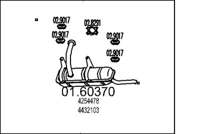  0160370 MTS Глушитель выхлопных газов конечный