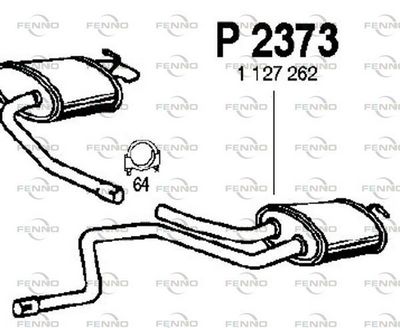  P2373 FENNO Глушитель выхлопных газов конечный