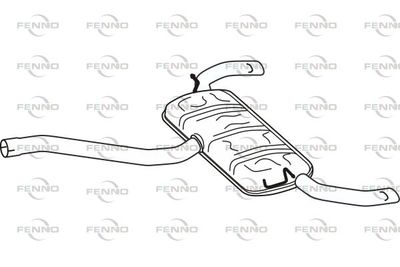  P36080 FENNO Глушитель выхлопных газов конечный