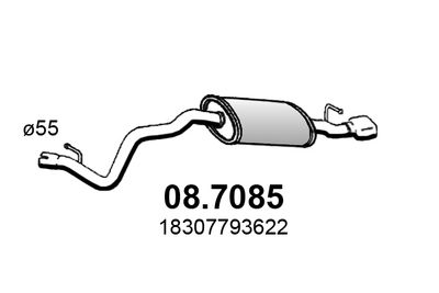  087085 ASSO Глушитель выхлопных газов конечный