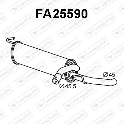  FA25590 VENEPORTE Глушитель выхлопных газов конечный