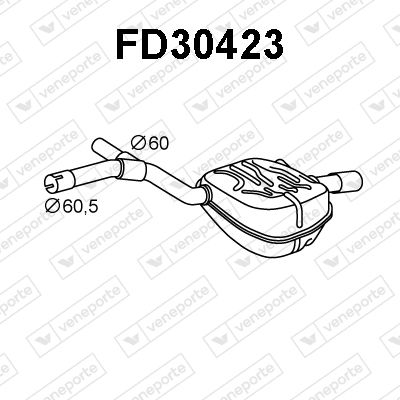  FD30423 VENEPORTE Глушитель выхлопных газов конечный