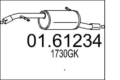  0161234 MTS Глушитель выхлопных газов конечный