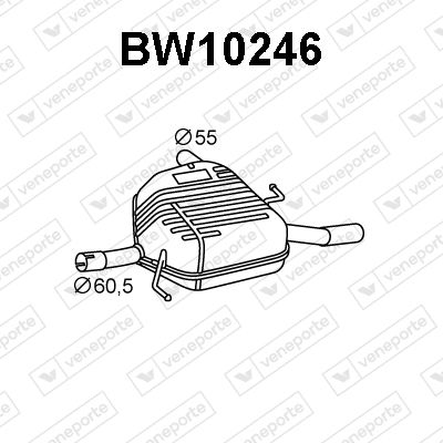  BW10246 VENEPORTE Глушитель выхлопных газов конечный