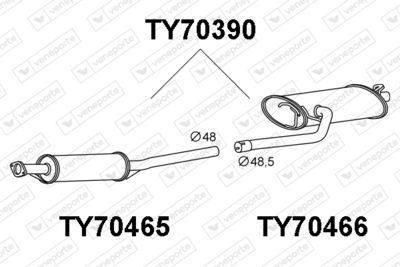  TY70390 VENEPORTE Глушитель выхлопных газов конечный