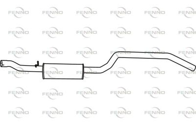  P22040 FENNO Средний глушитель выхлопных газов