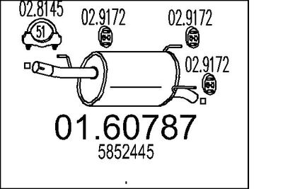  0160787 MTS Глушитель выхлопных газов конечный