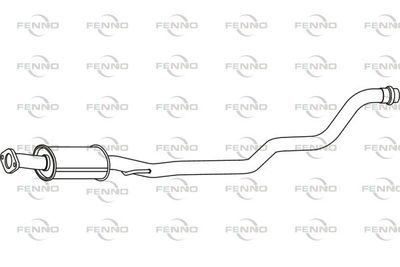  P3172 FENNO Средний глушитель выхлопных газов
