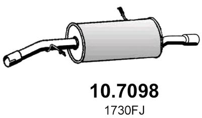  107098 ASSO Глушитель выхлопных газов конечный