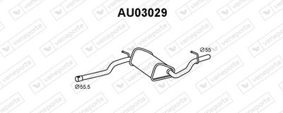  AU03029 VENEPORTE Предглушитель выхлопных газов