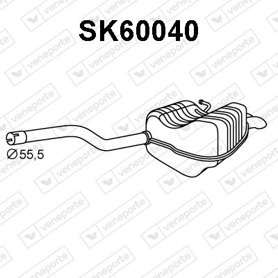  SK60040 VENEPORTE Глушитель выхлопных газов конечный