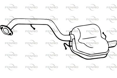  P34015 FENNO Глушитель выхлопных газов конечный