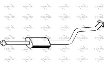  P3850 FENNO Средний глушитель выхлопных газов