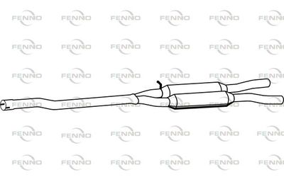  P1322 FENNO Средний глушитель выхлопных газов