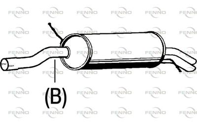  P1890 FENNO Глушитель выхлопных газов конечный