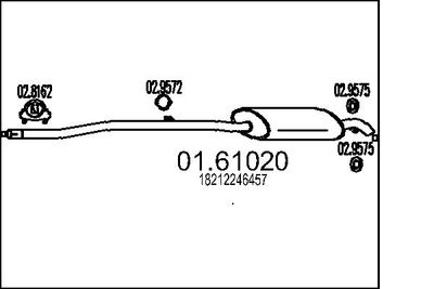 0161020 MTS Глушитель выхлопных газов конечный