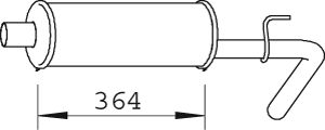  66312 DINEX Глушитель выхлопных газов конечный