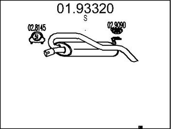  0193320 MTS Глушитель выхлопных газов конечный