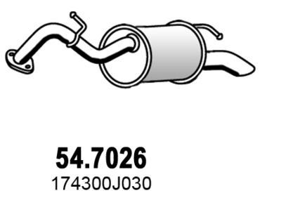  547026 ASSO Глушитель выхлопных газов конечный