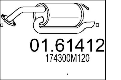  0161412 MTS Глушитель выхлопных газов конечный