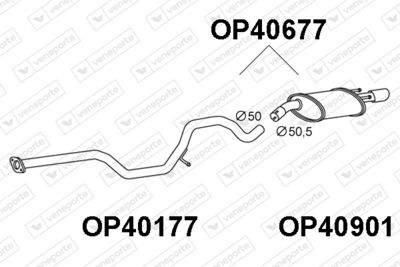  OP40677 VENEPORTE Глушитель выхлопных газов конечный