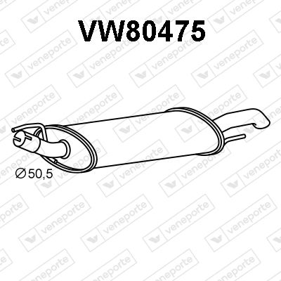  VW80475 VENEPORTE Глушитель выхлопных газов конечный