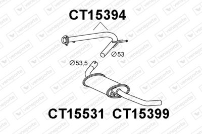  CT15394 VENEPORTE Глушитель выхлопных газов конечный