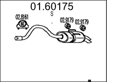  0160175 MTS Глушитель выхлопных газов конечный