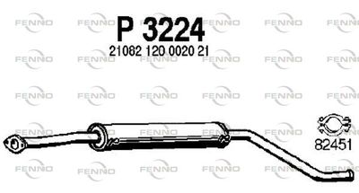  P3224 FENNO Средний глушитель выхлопных газов