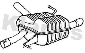  211268 KLARIUS Глушитель выхлопных газов конечный