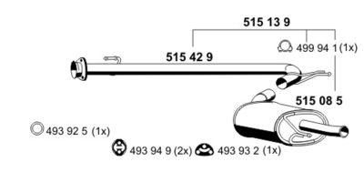  515139 ERNST Глушитель выхлопных газов конечный