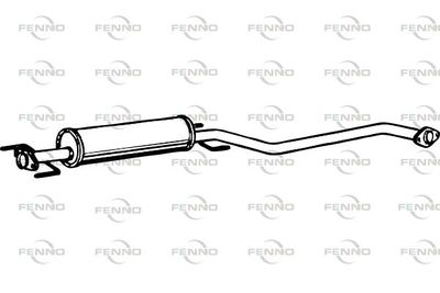  P4483 FENNO Средний глушитель выхлопных газов