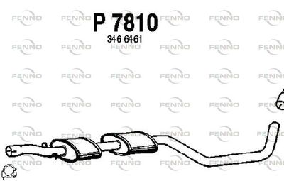  P7810 FENNO Средний глушитель выхлопных газов