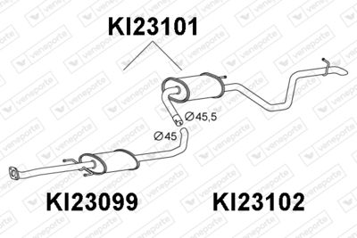  KI23101 VENEPORTE Глушитель выхлопных газов конечный