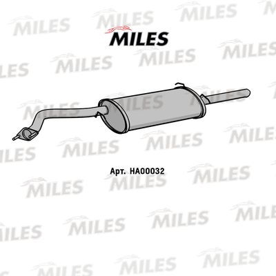  HA00032 MILES Глушитель выхлопных газов конечный