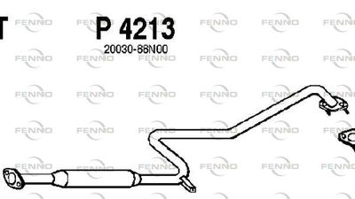  P4213 FENNO Средний глушитель выхлопных газов