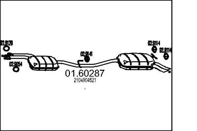  0160287 MTS Глушитель выхлопных газов конечный