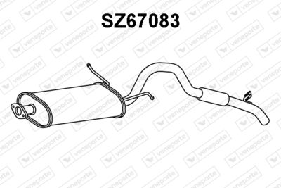  SZ67083 VENEPORTE Глушитель выхлопных газов конечный