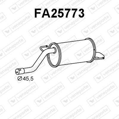  FA25773 VENEPORTE Глушитель выхлопных газов конечный