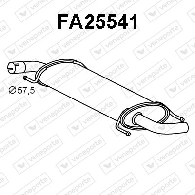  FA25541 VENEPORTE Глушитель выхлопных газов конечный