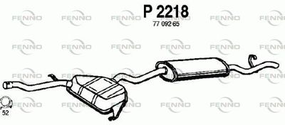  P2218 FENNO Глушитель выхлопных газов конечный