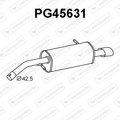  PG45631 VENEPORTE Глушитель выхлопных газов конечный