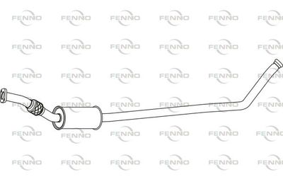  P31017 FENNO Средний глушитель выхлопных газов